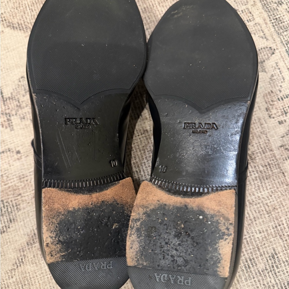 Men's Black PRADA lace oxford shoe size 10 - Picture 9 of 11
